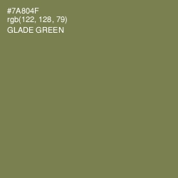 #7A804F - Glade Green Color Image